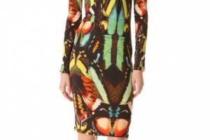 Jean Paul Gaultier Long Sleeve Print Dress