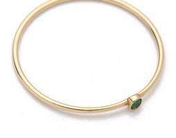 Jennifer Meyer Jewelry 18k Gold Thin Emerald Ring