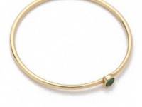 Jennifer Meyer Jewelry 18k Gold Thin Emerald Ring