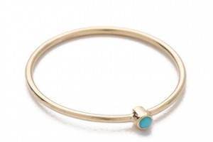 Jennifer Meyer Jewelry Thin Ring with Turquoise