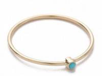 Jennifer Meyer Jewelry Thin Ring with Turquoise
