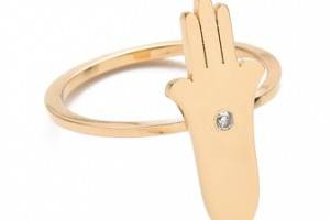 Jennifer Zeuner Jewelry Hamsa Diamond Ring