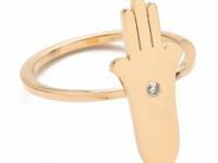 Jennifer Zeuner Jewelry Hamsa Diamond Ring