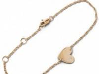 Jennifer Zeuner Jewelry Heart Chain Bracelet with Diamond