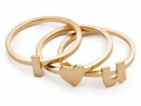 Jennifer Zeuner Jewelry I Heart U Ring Set