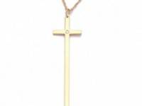 Jennifer Zeuner Jewelry Long Diamond Cross Necklace