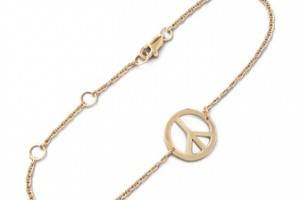 Jennifer Zeuner Jewelry Mini Peace Sign Bracelet