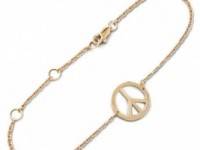 Jennifer Zeuner Jewelry Mini Peace Sign Bracelet