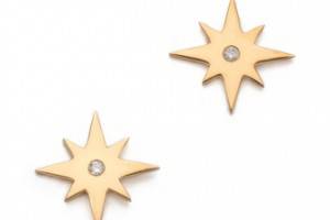 Jennifer Zeuner Jewelry Starburst Diamond Earrings