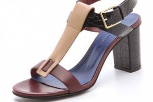 Jil Sander Ankle Strap Heeled Sandals