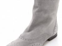 Jil Sander Grey Suede Booties