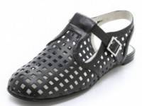 Jil Sander Navy Perforated Flats