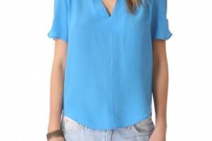 Joie Amone Silk V-Neck Top