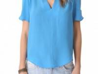 Joie Amone Silk V-Neck Top