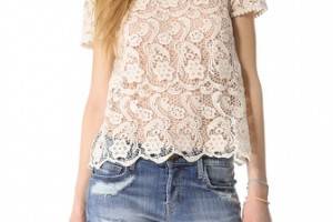 Joie Devine Crochet Lace Top