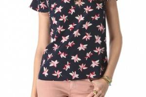 Joie Murphy Printed Silk Top