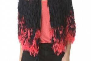 Juicy Couture Chiffon Fringe Jacket