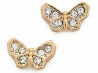 Juicy Couture Pave Butterfly Stud Earrings