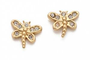 Juicy Couture Pave Dragonfly Stud Earrings