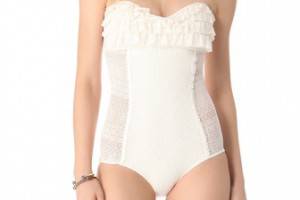 Juicy Couture Prima Donna Ruffle Maillot