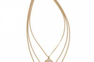 Juicy Couture Triple Chain Disc Necklace