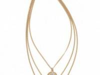 Juicy Couture Triple Chain Disc Necklace