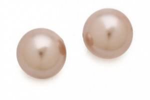 Juliet & Company Champagne Pearl Stud Earrings