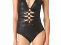 Karla Colletto Lacquered One Piece Swimsuit