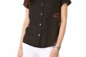 Kelly Wearstler Embroidered Butterfly Top