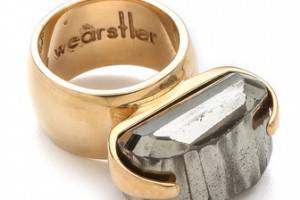 Kelly Wearstler Faceted Pyrite Ring