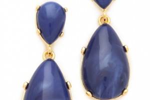 Kenneth Jay Lane Cabochon Drop Earrings