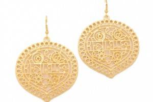 Kenneth Jay Lane Carved Drop Earrings