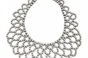 Kenneth Jay Lane Crystal Lace Bib Necklace