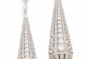 Kenneth Jay Lane Deco Teardrop Post Earrings