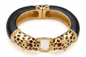 Kenneth Jay Lane Double Leopard Head Bracelet