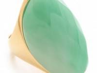 Kenneth Jay Lane Faceted Oval Stone Ring