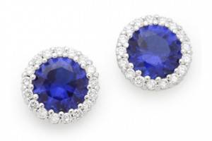 Kenneth Jay Lane Faceted Pave Earrings