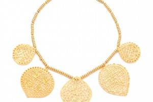 Kenneth Jay Lane Filigree 5 Drop Hook Necklace