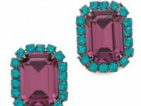 Kenneth Jay Lane Gem Oversized Stud Earrings