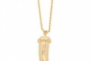 Kenneth Jay Lane Gold Horn Necklace