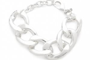 Kenneth Jay Lane Large Flat Link Bracelet