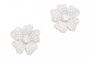 Kenneth Jay Lane Medium Pansy Pave Earrings