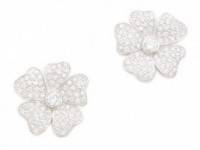 Kenneth Jay Lane Medium Pansy Pave Earrings