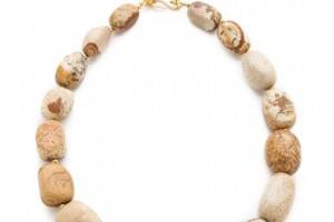 Kenneth Jay Lane Natural Stone Pebble Necklace