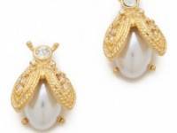 Kenneth Jay Lane Pearl Bee Earrings