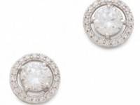 Kenneth Jay Lane Round Floating Stud Earrings