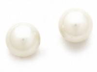 Kenneth Jay Lane Small Glass Pearl Post Earrings