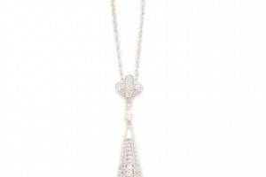 Kenneth Jay Lane Tear Deco Pendant Necklace