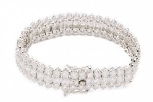 Kenneth Jay Lane Three Row Tennis Bracelet