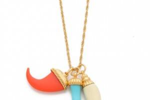 Kenneth Jay Lane Tooth & Horn Necklace